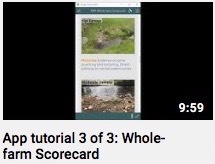 PMP App tutorial 3 of 3- Wholefarm Scorecard